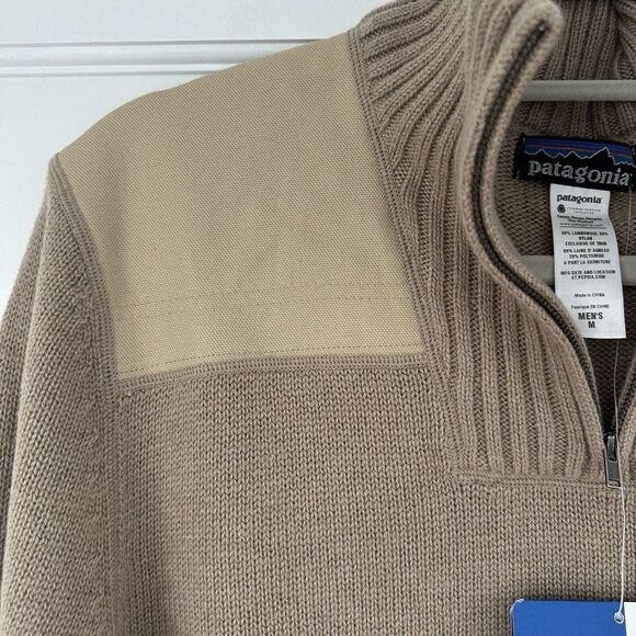 Patagonia NWT Men's Forage Sweater Medium 50620 CSC Wool Blend 1/4 Zip Rare - Picture 7 of 10